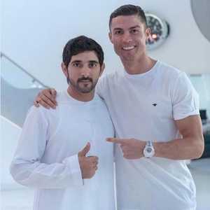 رونالدو مع ولي عهد دبي الشيخ حمدان بن محمد بن راشد