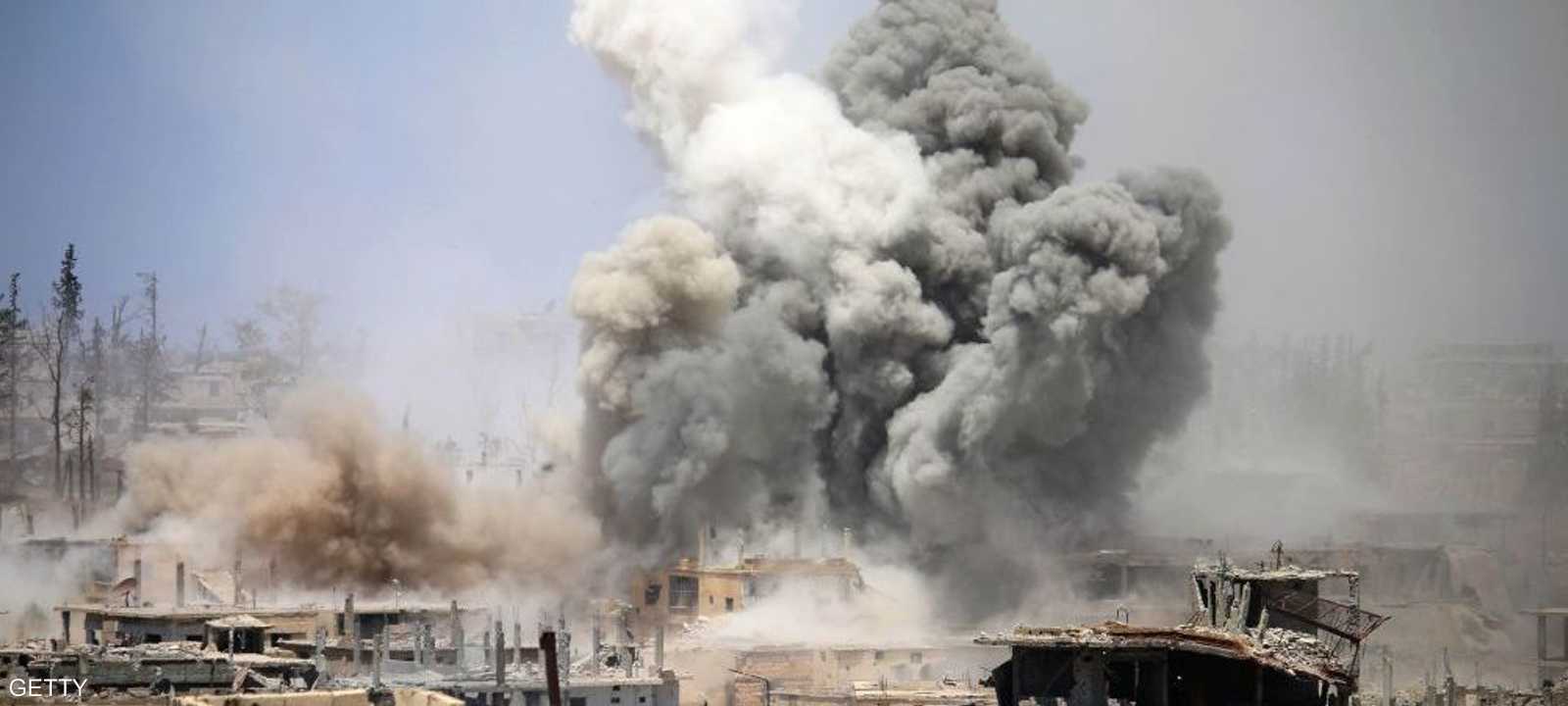 الغارة استهدفت دوار الباسل في مدينة حلب