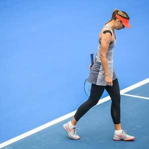 تعرضت شاربوفا لإصابة في في الفخذ