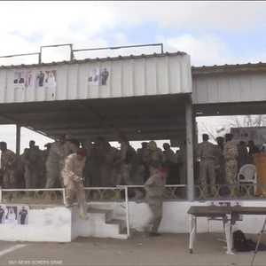 لحظة هجوم على العرض العسكري في لحج