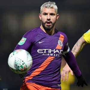 أغويرو سجل هدف اللقاء