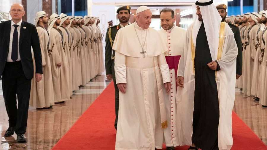 البابا فرنسيس في زيارة تاريخية إلى دولة الإمارت
