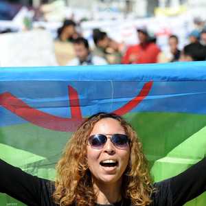 ناشطة أمازيغية أثناء إحدى المناسبات في الرباط