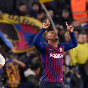 أدرك البرازيلي مالكولم التعادل لبرشلونة في الدقيقة 58
