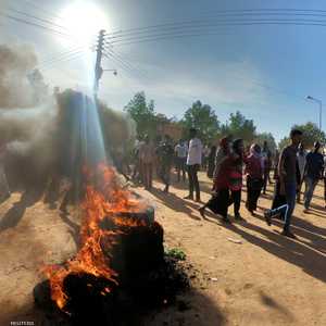 تظاهرة مناوئة للحكومة في أم درمان شمال الخرطوم خلال يناير