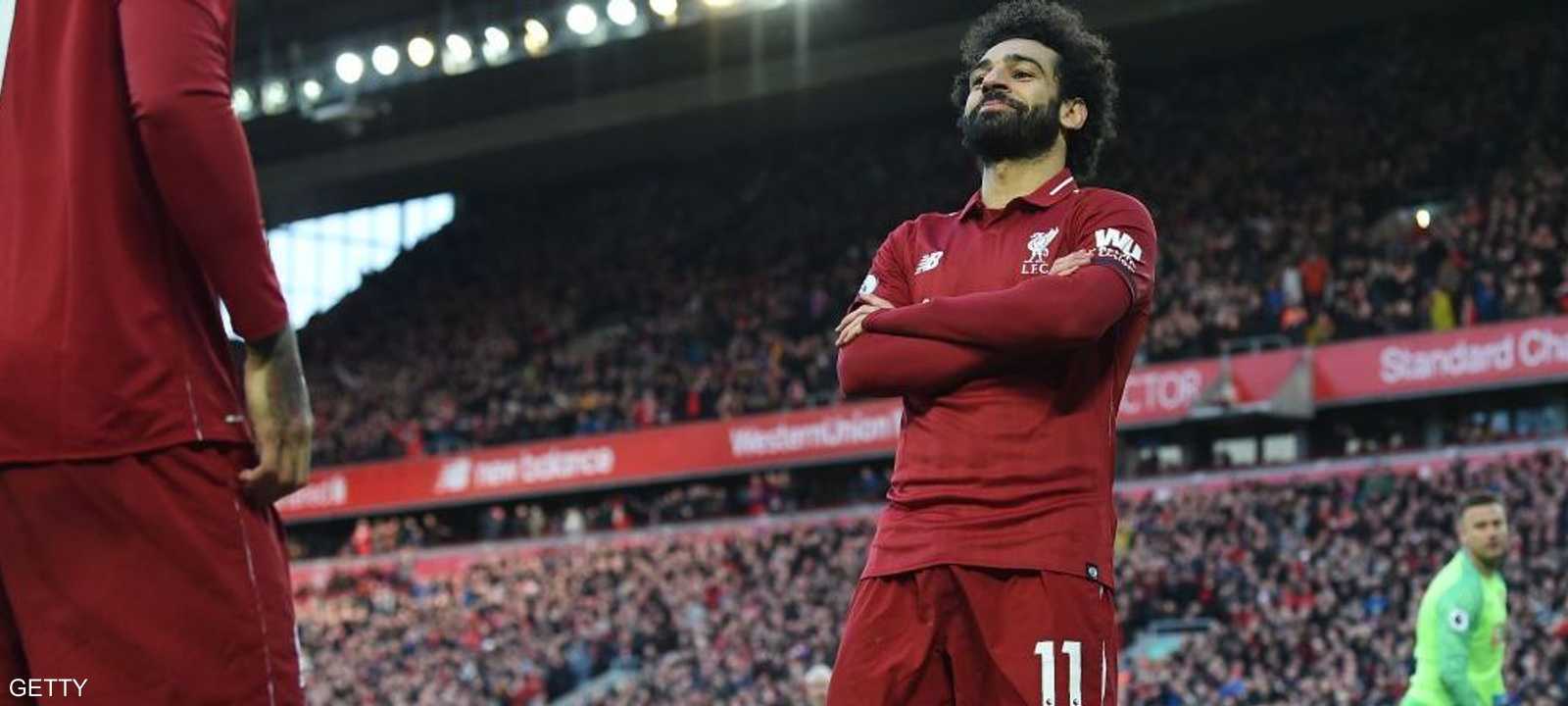 سجل الدولي المصري صلاح آخر هدف في اللقاء