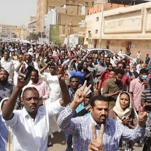 جانب من تظاهرات أم درمان
