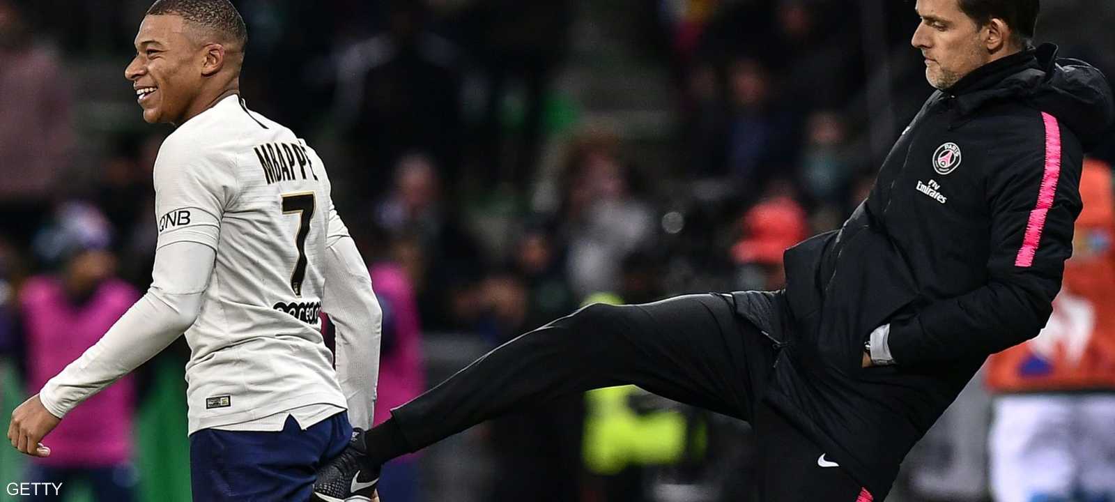 لقطة طريفة من مدرب سان جيرمان مع مبابي