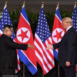 ترامب وكيم خلال لقائهما في سنغافوة في يونيو 2018.