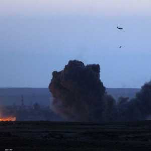 طائرات التحالف قصفت بلدة الباغوز حيث يتحصن مسلحو داعش.