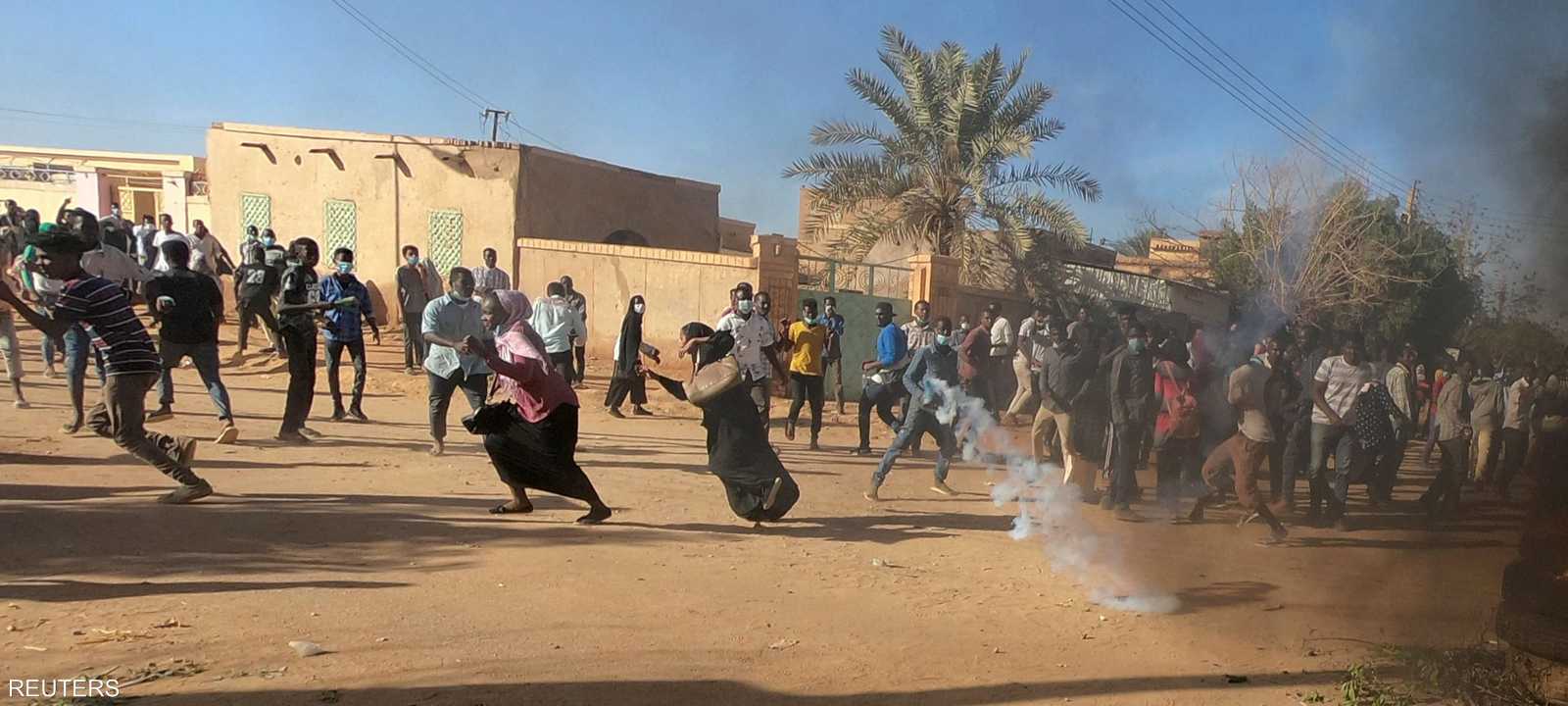 جانب من الاحتجاجات في السودان