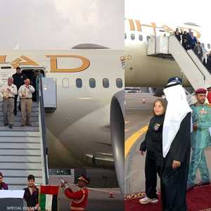 لحظة وصول الشعلة