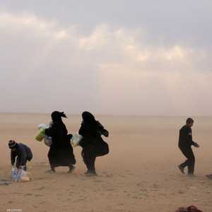 فرار المدنيين متواصل من الباغوز نحو مخيم الهول