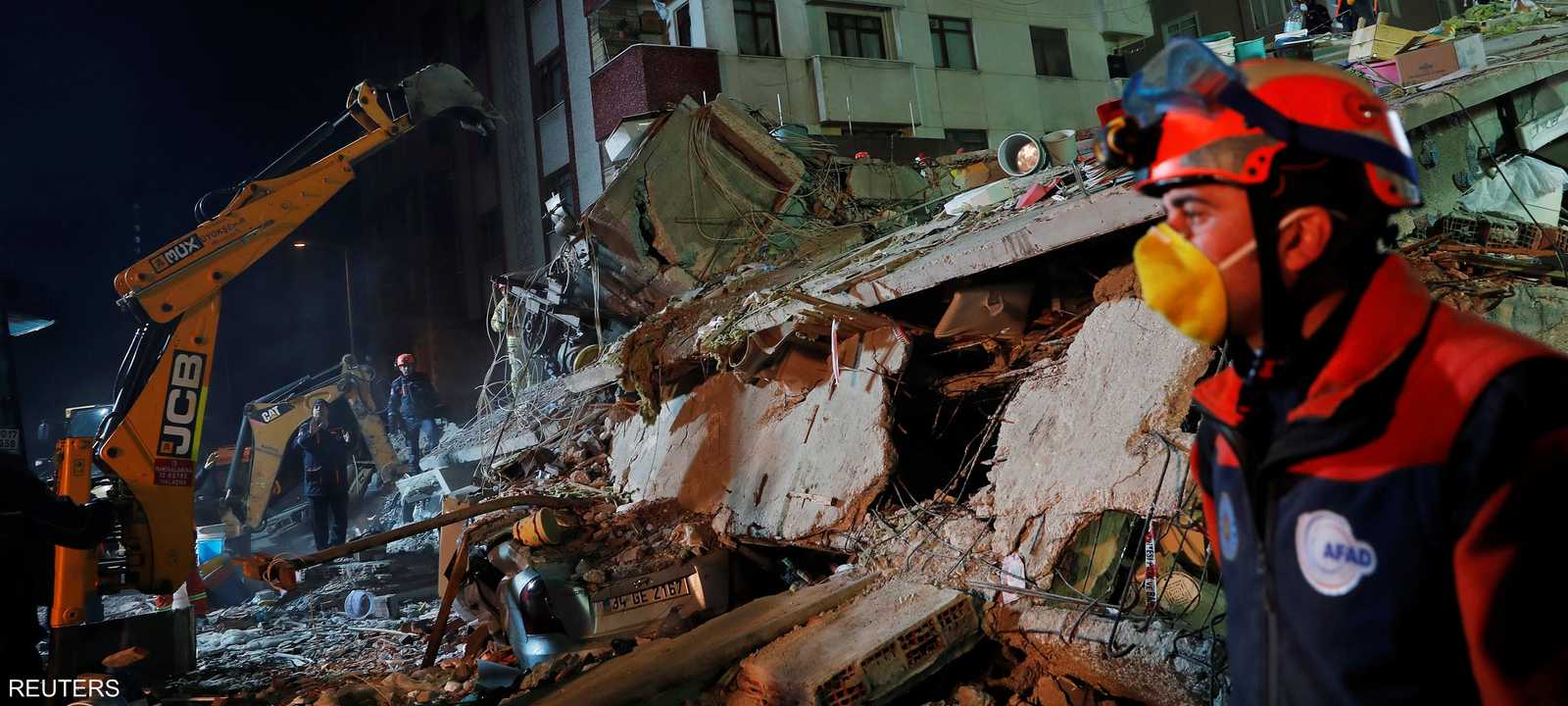 صورة لحادثة انهيار مبنى بحي الكارتال السكني