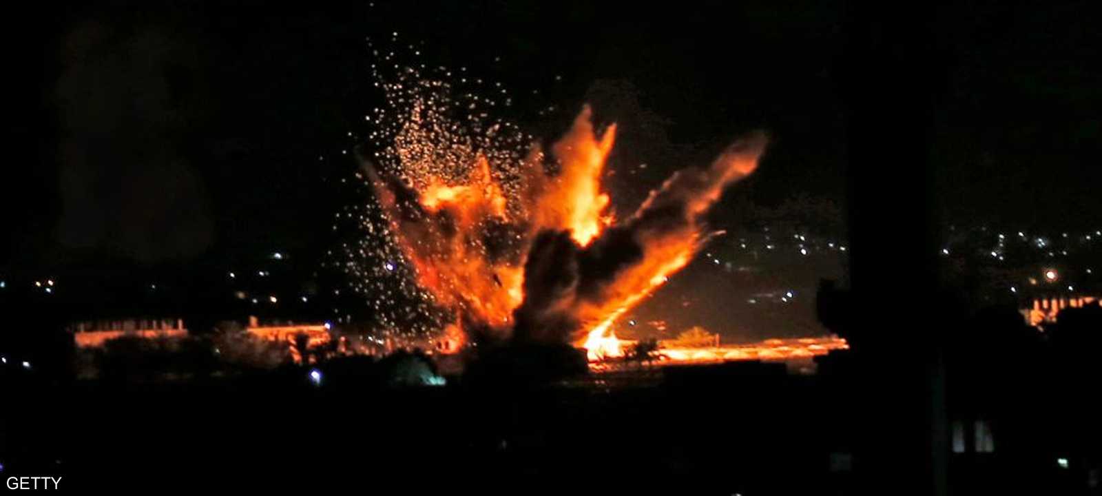 غارات إسرائيلية على غزة في لقطة أرشيفية