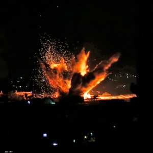 غارات إسرائيلية على غزة في لقطة أرشيفية