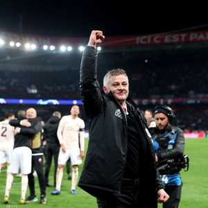 سولسكاير بعد انتصاره في باريس