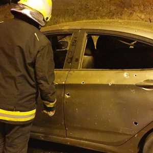 شظايا الطائرة أحدثت بعض التلفيات في ممتلكات المدنيين