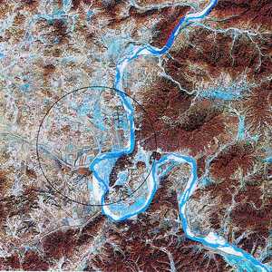 صورة بالأقمار الصناعية لمصنع يونغبيون النووي