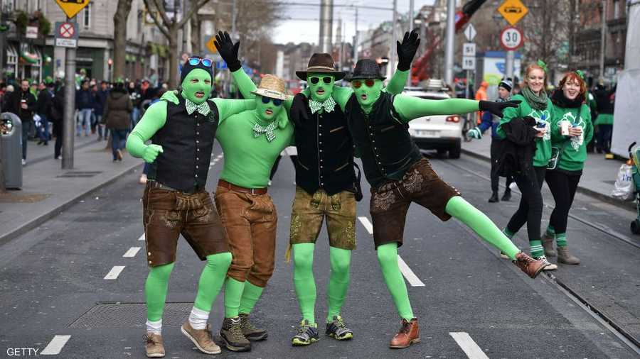 "جنون الأخضر" في شوارع العاصمة الأيرلندية
