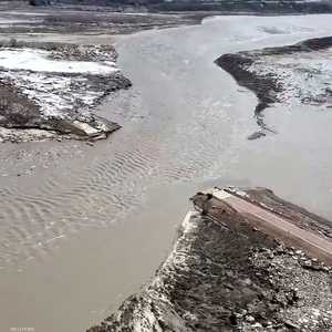 جانب من الفيضانات في نبراسكا