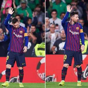 ميسي رد تحية الجمهور