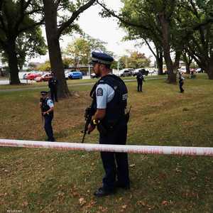 قوات الشرطة تنتشر في موقع حدوث العمل الإرهابي