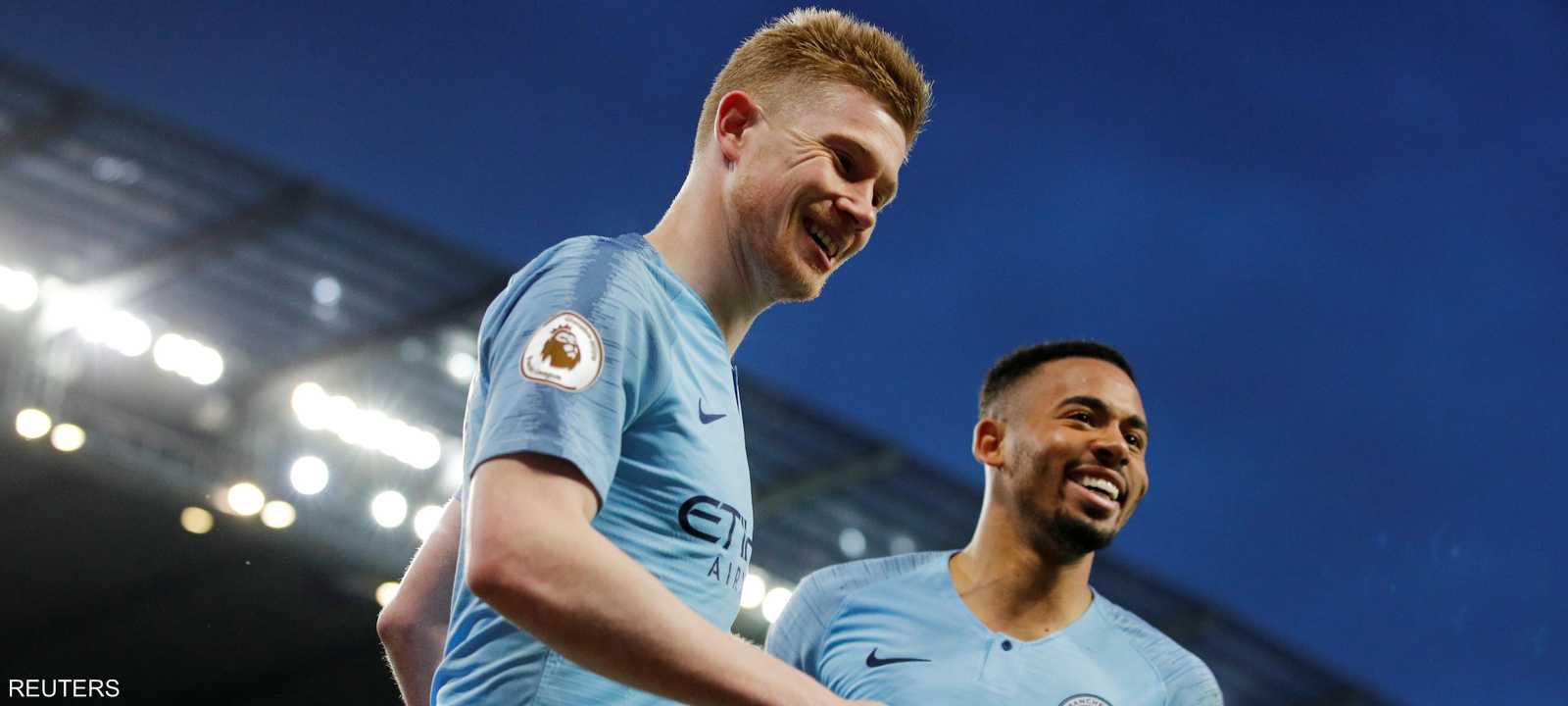 كيفن دي بروين أحرز أولى أهداف اللقاء في الدقيقة السادسة