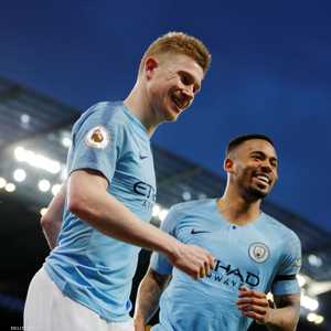 كيفن دي بروين أحرز أولى أهداف اللقاء في الدقيقة السادسة