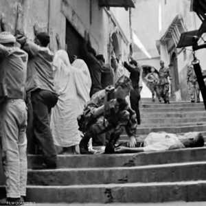 مشهد من فيلم معركة الجزائر