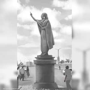 التمثال المقترح لآلاء صلاح