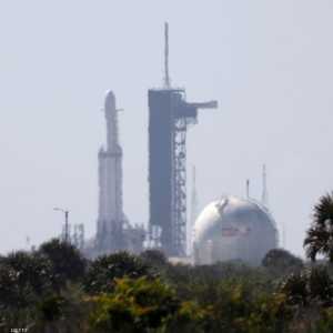 صاروخ سبيس إكس في قاعدته - أرشيفية