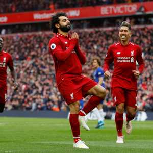 احتفال صلاح بعد الهدف