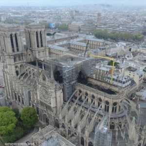 صور جوية تظهر الدمار في كاتدرائية نوتردام
