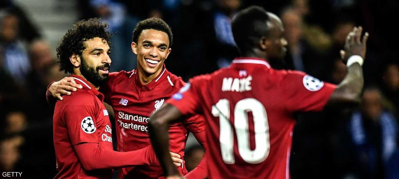 فرحة لاعبي ليفربول بالتسجيل في مرمى بورتو