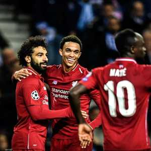 فرحة لاعبي ليفربول بالتسجيل في مرمى بورتو