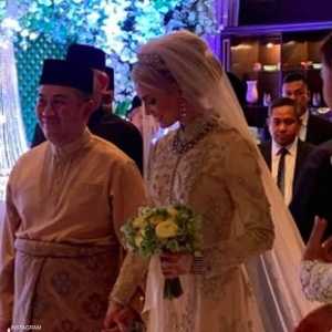 زفاف ولي العهد الماليزي على السويدية صوفي جوهانسون