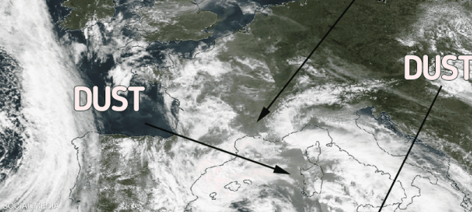 الغبار رفع مستوى التلوث في بعض دول أوروبا