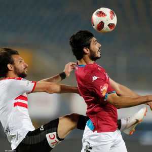جانب من مباراة الزمالك وبيراميدز الثلاثاء الماضي.