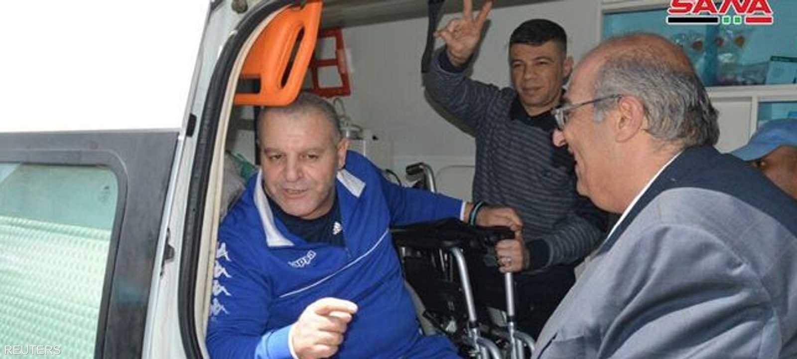 أحمد خميس وزيدان الطويل لدى وصولهما إلى سوريا