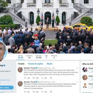 واجهة حساب ترامب الرسمي في تويتر