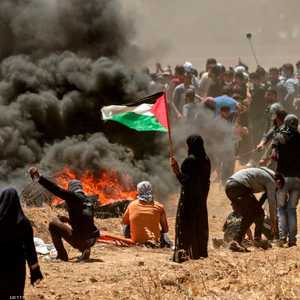 جانب من تظاهرات مسيرات "جمعة الجولان عربية سورية" في غزة