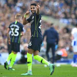 محرز بعد تسجيله هدف الحسم في برايتون