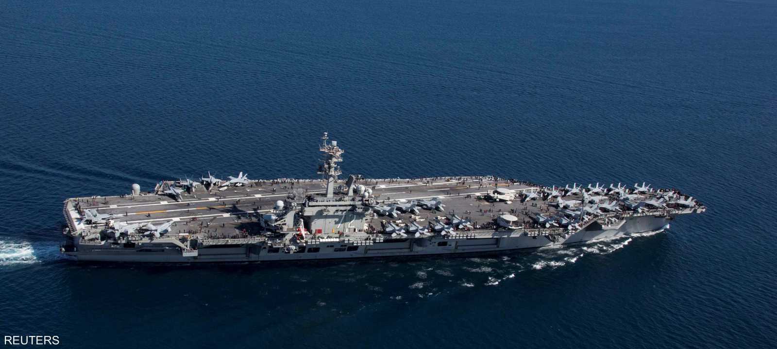 حاملة الطائرات الأميركية أبراهام لينكولن تقود قوة ردع إيران