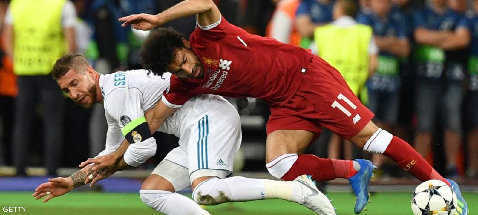 واقعة محمد صلاح مع راموس في 2018