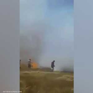 حرائق تلتهم مزارع الحنطة في محافظة صلاح الدين