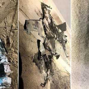 حطام الطائرة المسيرة