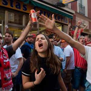 عشرات آلاف المشجعين توافدوا على مدريد