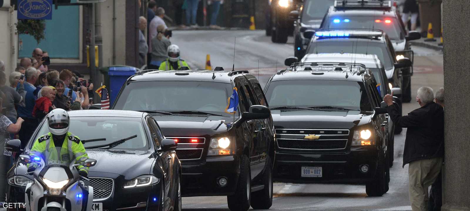 من زيارة ترامب إلى غلاسكو في اسكتلندا