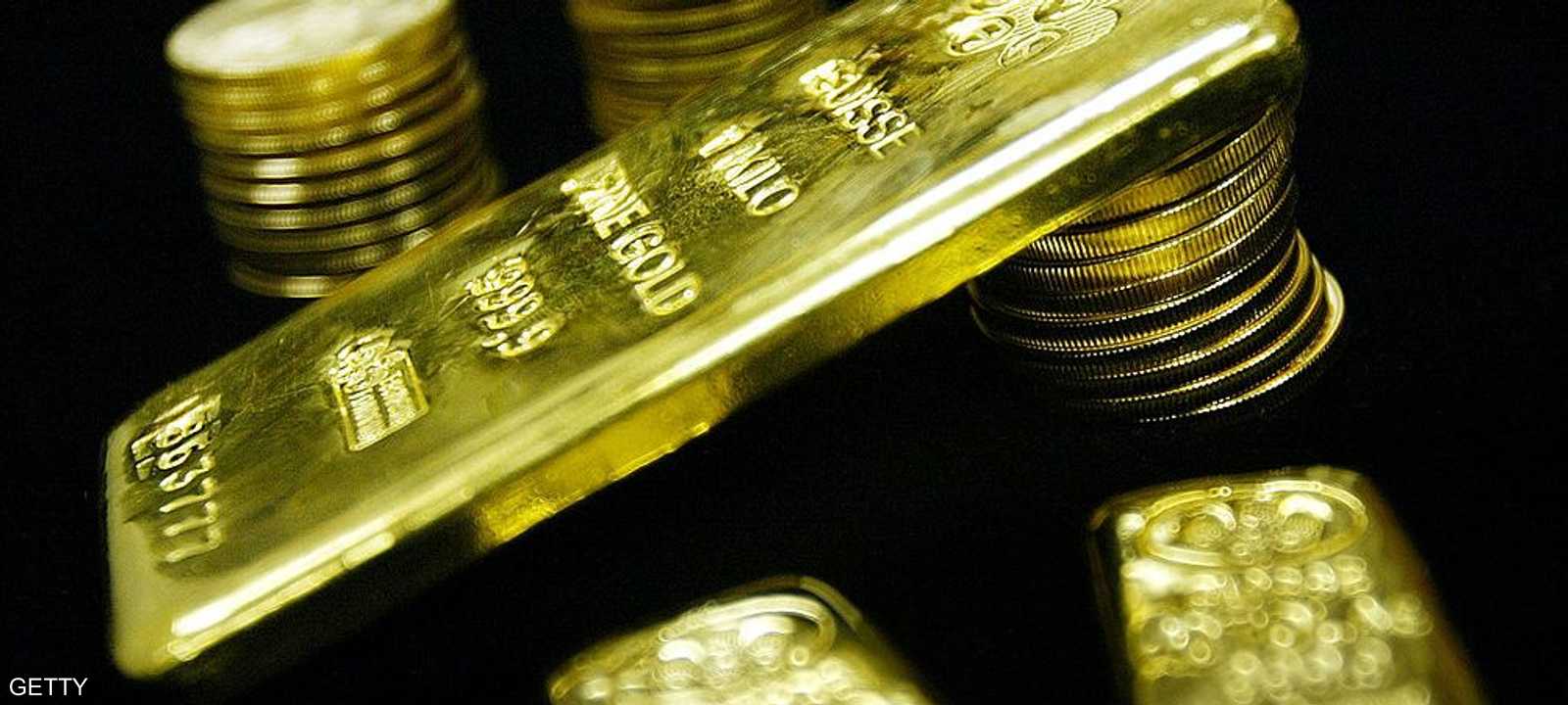 صورة أرشيفية لسبائك من الذهب